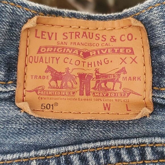 Levi's Cutoff Distressed Jean Shorts - Picture 9 of 12